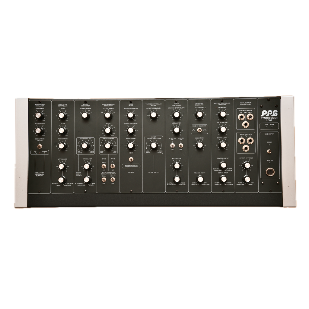 Sintetizador analógico PPG 1002 Mk2 en carcasa de consola clásica