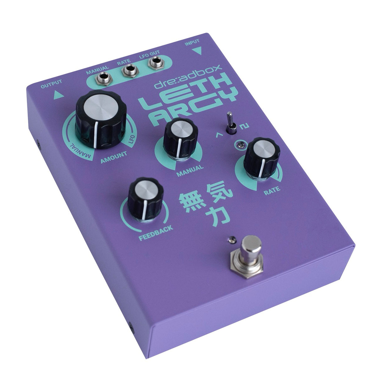 Pedal phaser Dreadbox Lethargy, vista lateral