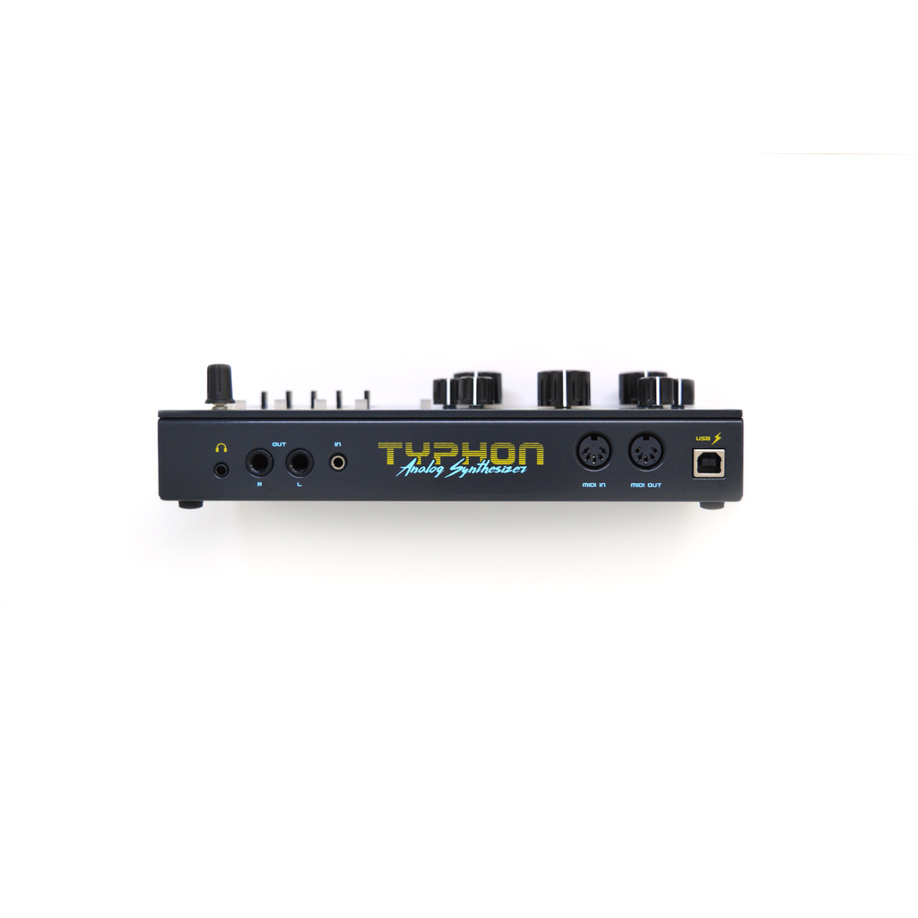Sintetizador analógico Dreadbox Typhon, panel trasero