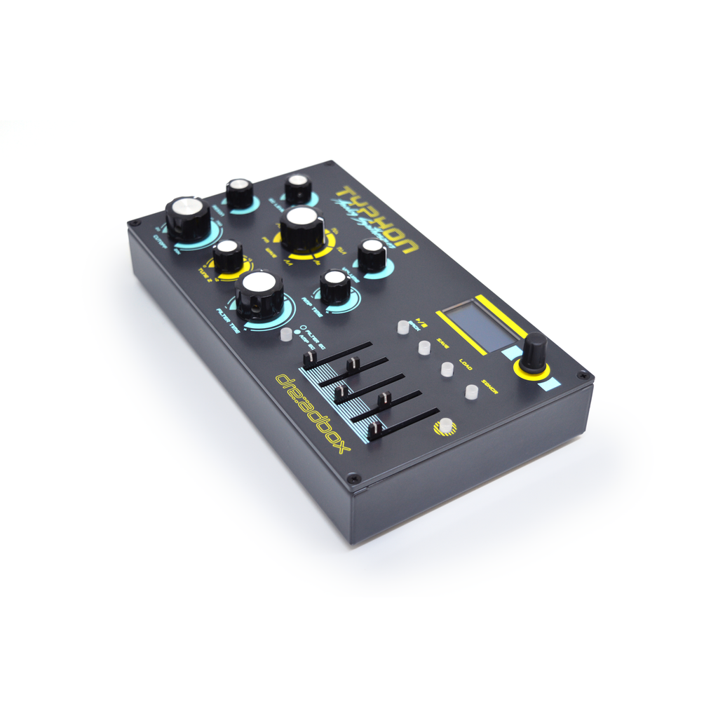 Sintetizador analógico Dreadbox Typhon, vista lateral derecha