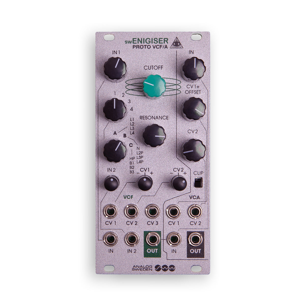 Módulo de filtro Eurorack swEnigiser Proto VCF/A de 12 HP