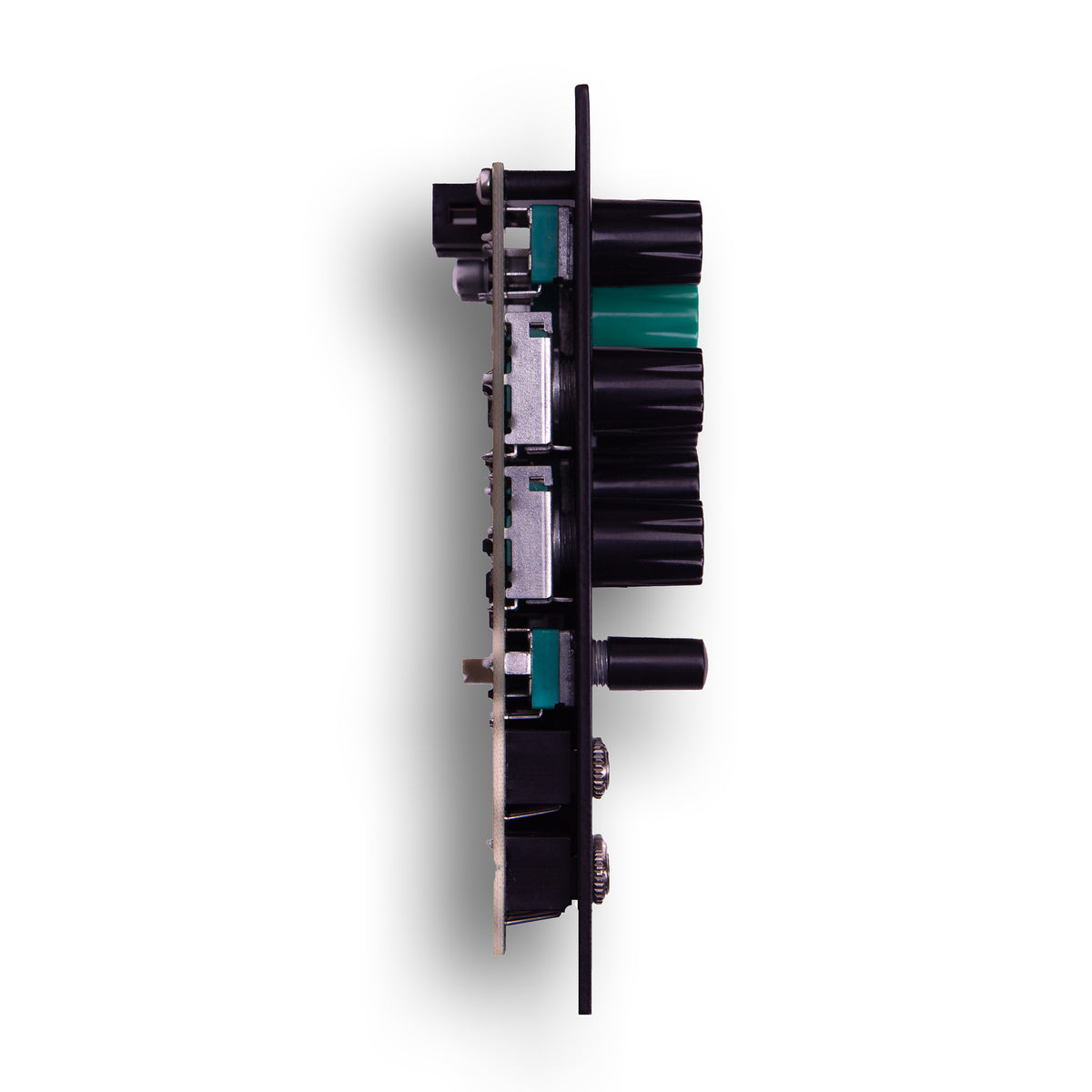 Módulo negro swEnigiser Proto VCF/A, perfil lateral